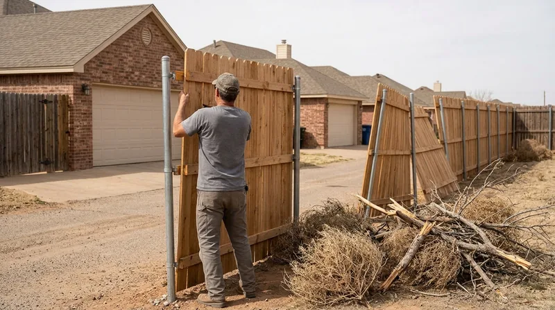 Storm Damage Fence Repair Lubbock